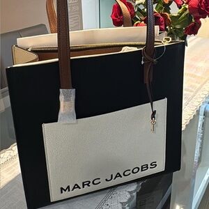 Elegant Black and White Tote Bag